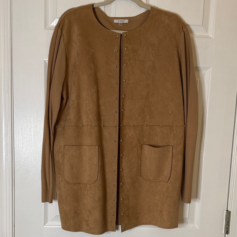 Sioni Light Brown Studded Women's Blazer